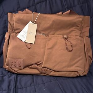 NWT Beis Sports Carryall Tote Duffle in Maple Brown
